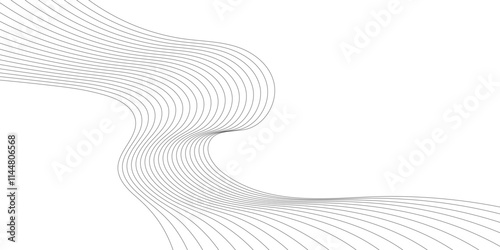 Geometric Abstract Decorative line wave Background. optical art illusion. perspective line stripes with 3d dimensional effect. Design elements for technology, science, and modern concept