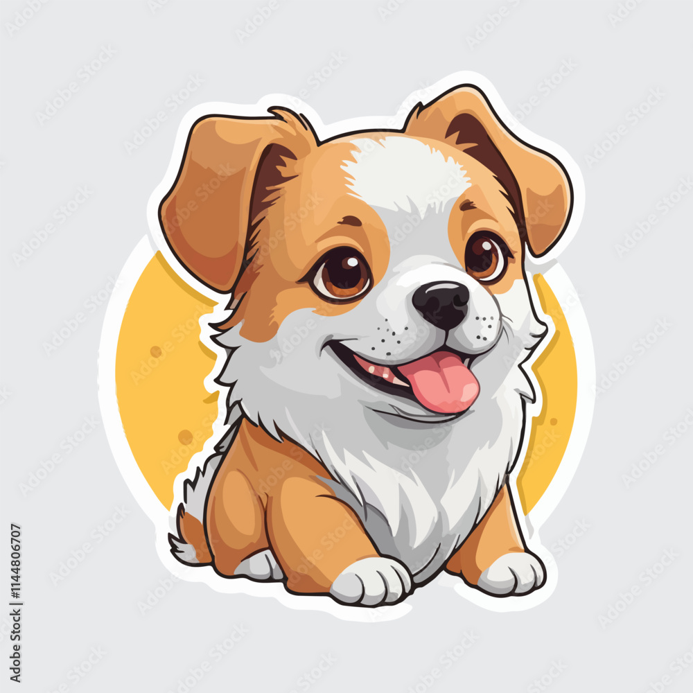 Cute Dog sticker icon