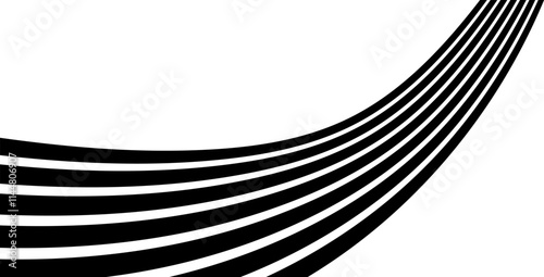 Geometric Abstract Decorative line wave Background. optical art illusion. perspective line stripes with 3d dimensional effect. Design elements for technology, science, and modern concept
