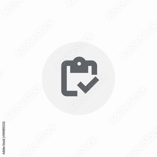 clipboard check mark icon sign vector