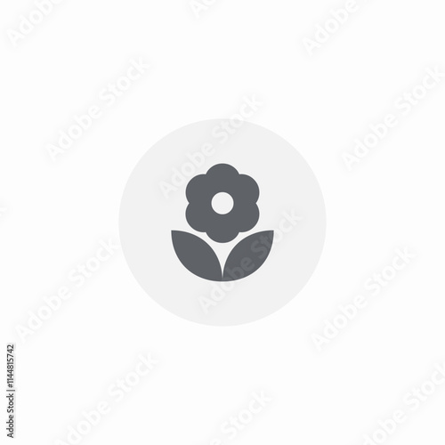 flower plant icon sign vector