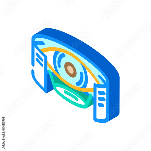 eye icon with ar augmented reality isometric icon vector. eye icon with ar augmented reality sign. isolated symbol illustration