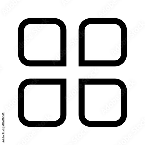 Cloud OA integrated linear system black outline icon pack