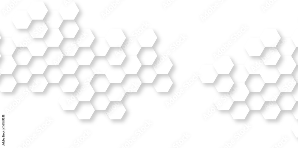 Minimal white hexagonal hexagon modern technology creative emboss light honeycomb polygonal web. abstract geometric science and mosaic tile with template texture background. Minimal white hexagonal hexagon modern technology creative emboss light honeycomb polygonal web. abstract geometric science and mosaic tile with template texture background.