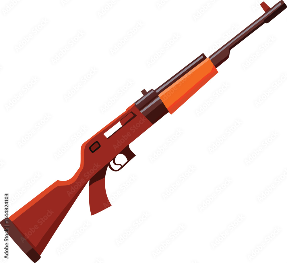 Vector Drawing of rifle isolated on white Background Vector Drawing of rifle isolated on white Background