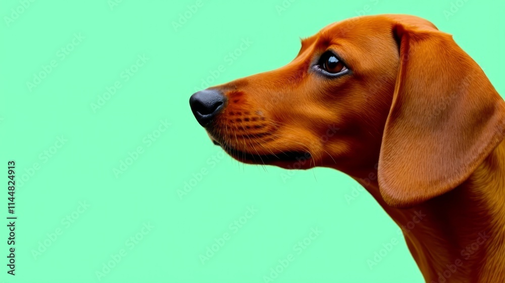 A brown dog with a green background A brown dog with a green background