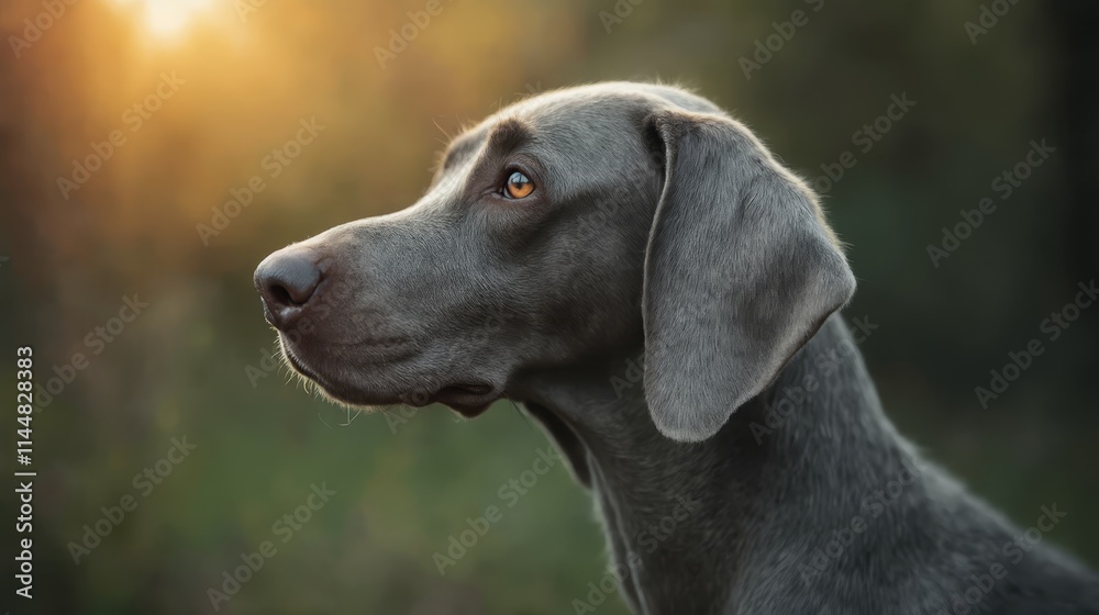A close up of a dog looking up at the sun A close up of a dog looking up at the sun