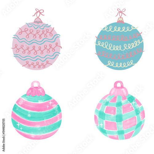 set of christmas balls