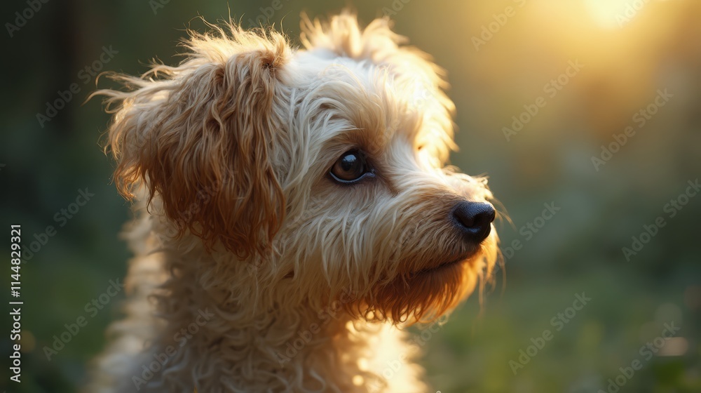 A small brown dog sitting in the grass looking at the camera A small brown dog sitting in the grass looking at the camera