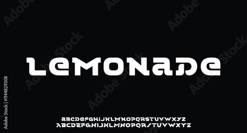 Abstract modern minimalist futuristic scifi alphabet font. digital space typography vector illustration design
