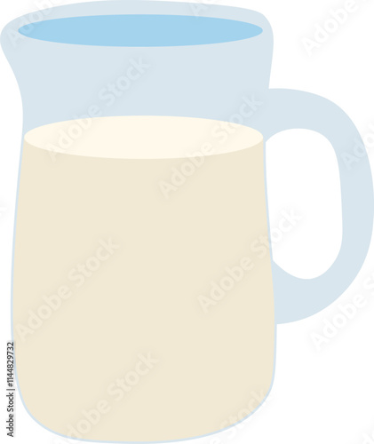Milk pitcher vector design.