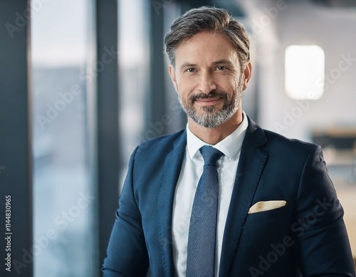 Biznesmen w garniturze photo
