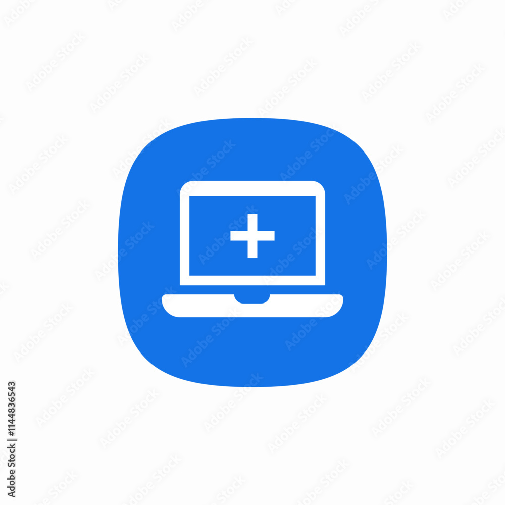 laptop plus icon sign vector laptop plus icon sign vector