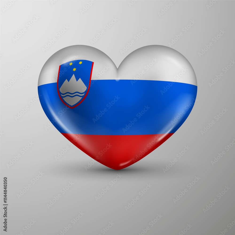 3d heart background with flag of Slovenia. An element of impact for the use you want to make of it. 3d heart background with flag of Slovenia. An element of impact for the use you want to make of it.