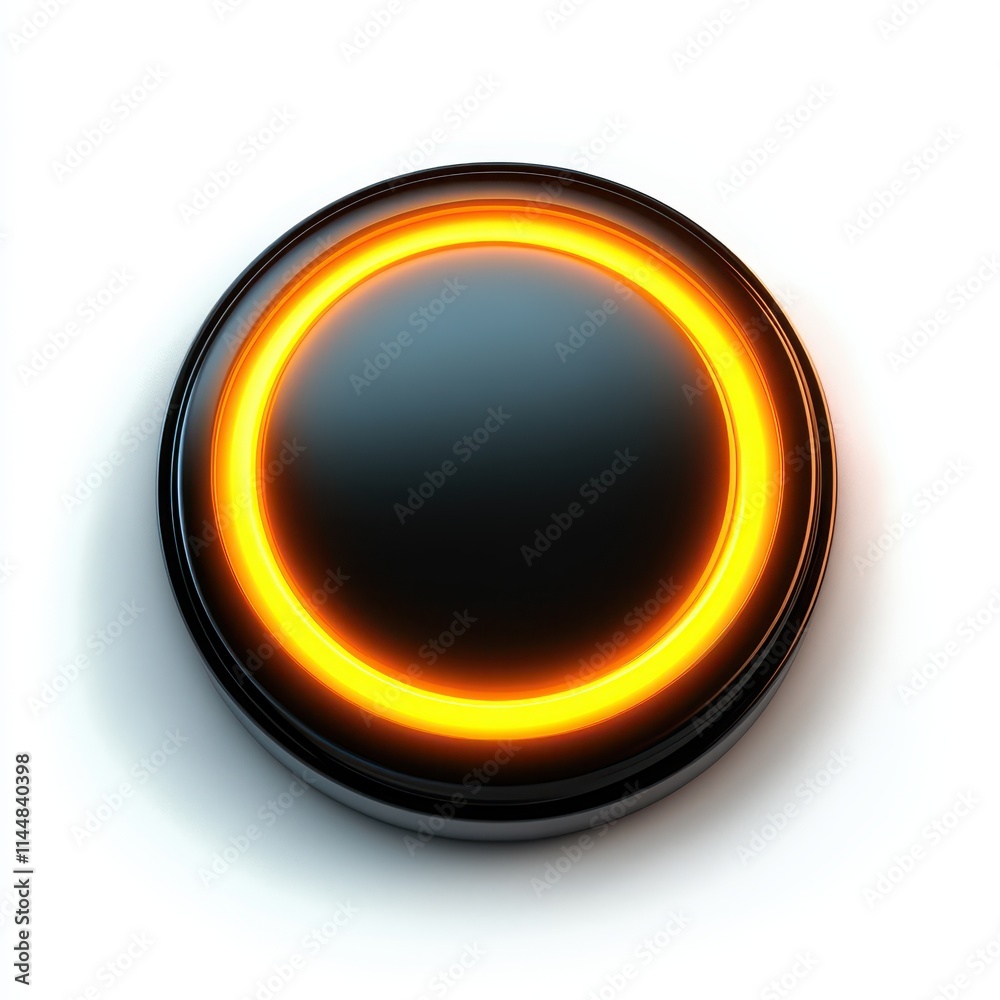 Sleek, modern glowing indicator symbol isolated on a white background, perfect for tech-related themes. Sleek, modern glowing indicator symbol isolated on a white background, perfect for tech-related themes.