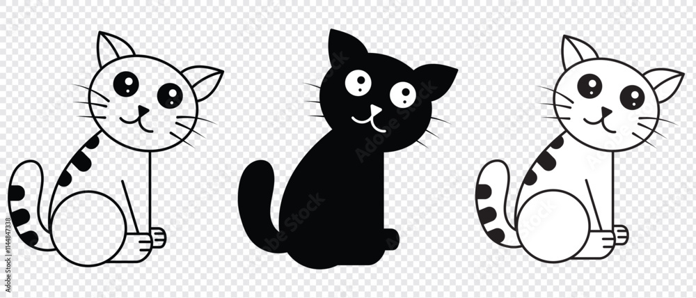 cat vector Munchkin kitten icon calico tiny neko pet breed doodle cartoon character symbol stamp tattoo scarf illustration isolated design. eps 10 cat vector Munchkin kitten icon calico tiny neko pet breed doodle cartoon character symbol stamp tattoo scarf illustration isolated design. eps 10
