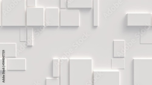 Wallpaper Mural Abstract motion background from random moving cube blocks, seamless loop animation Torontodigital.ca