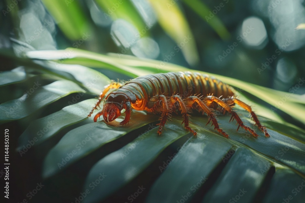 Obraz premium Bug on Leaf Close-Up