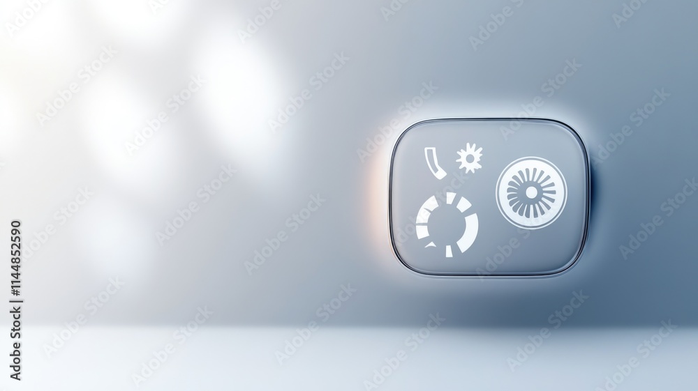 Modern interface design with futuristic dashboard controls for technology applications
