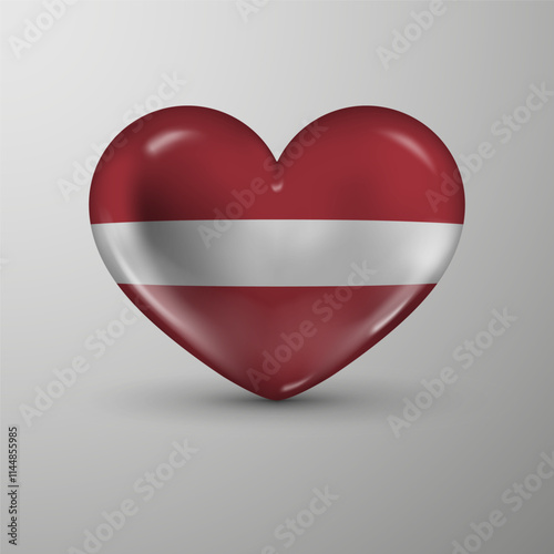 3d heart background with flag of Latvia. An element of impact for the use you want to make of it.