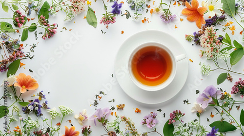 Celebrate International Tea Day with vibrant tea-themed visuals featuring tea cups, tea leaves, and white backgrounds. Perfect for promoting tea culture, awareness, and social media campaigns globally