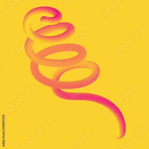 3d fluid spiral spring Shape, Abstract 3d curve line to make your designs stand out