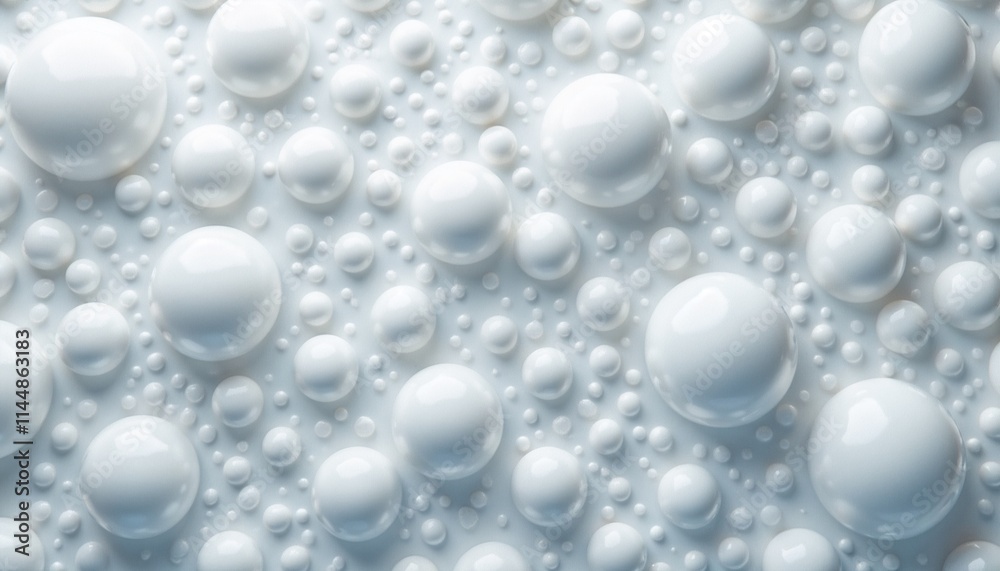 Abstract Pearly White Spherical Composition in Luminous Style Abstract Pearly White Spherical Composition in Luminous Style