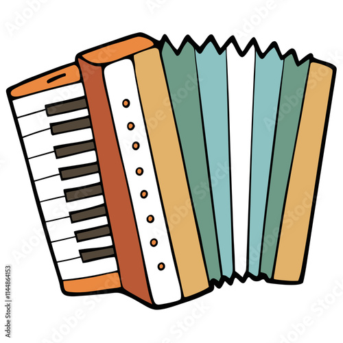 accordion isolated on white