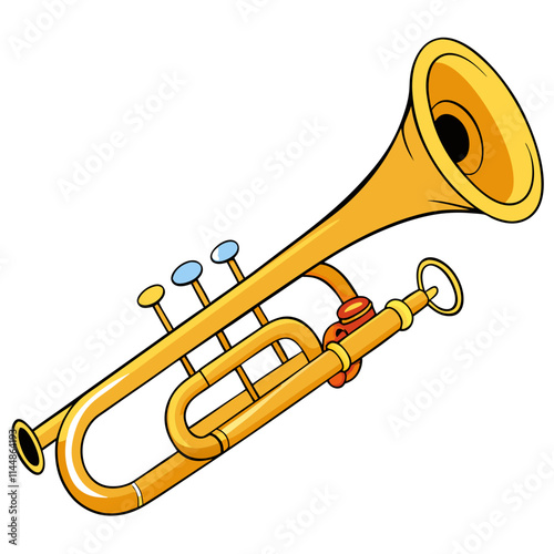 trombone isolated on white
