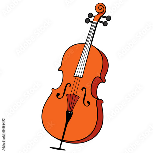 cello isolated on white