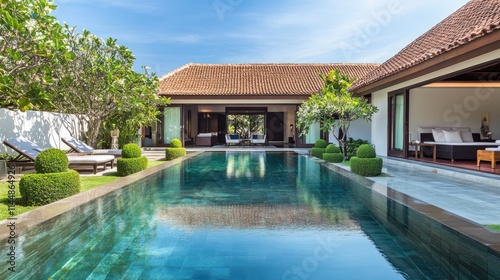 Wallpaper Mural Luxury villa with pool, garden and open space. Torontodigital.ca