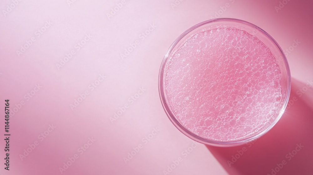 Pink liquid in glass Pink liquid in glass