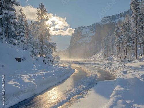 Yellowstone National Park. Winter. photo