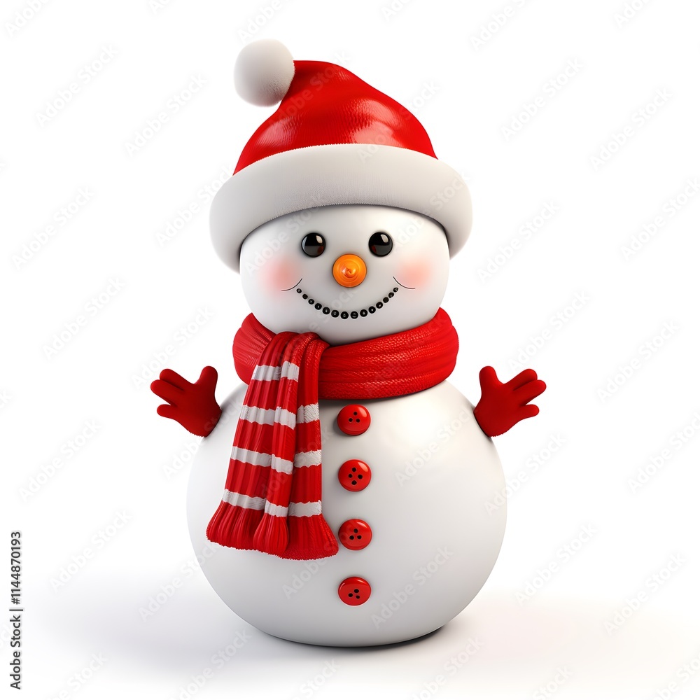 Cute 3D Snowman Character Cute 3D Snowman Character