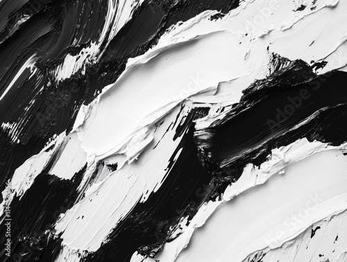 Black and White Painting Close Up photo