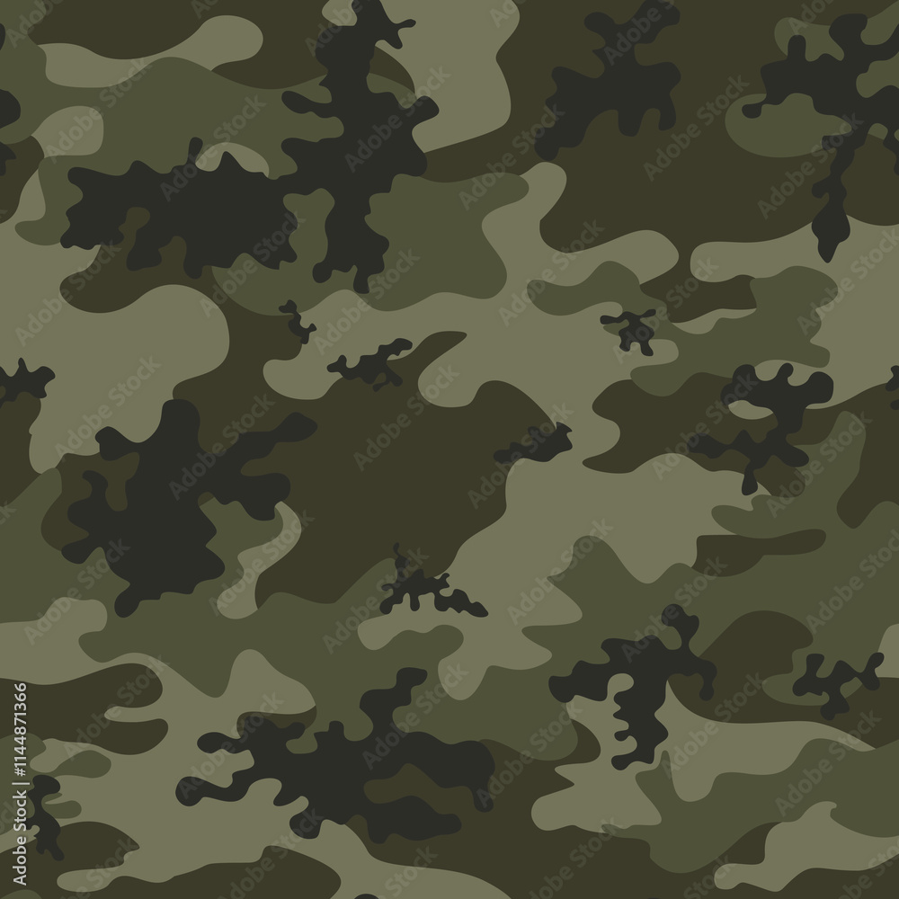 Fototapeta premium modern army camouflage print, vector seamless texture, fashion design on textile