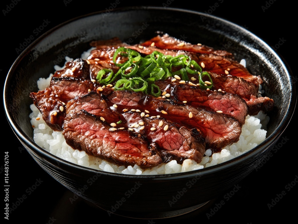 Bowl of Food with Rice Close Up