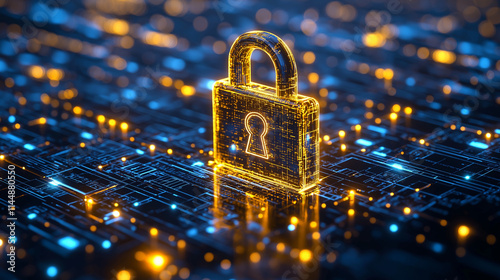 Digital Security and Data Protection with Technology Concept
