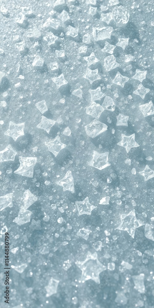 Intricate, translucent ice crystals forming a frozen, textured surface, freeze, cold weather Intricate, translucent ice crystals forming a frozen, textured surface, freeze, cold weather