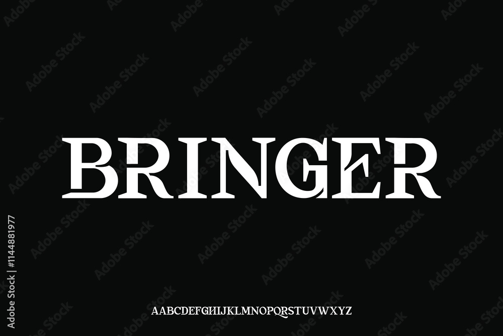 Fototapeta premium Display alphabet font vector design suitable for headline, poster, logo, magazine and many more