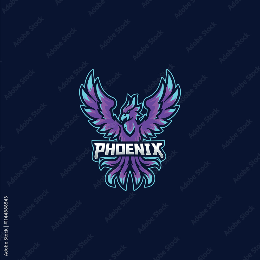 Obraz premium Phoenix Mascot Logo Template