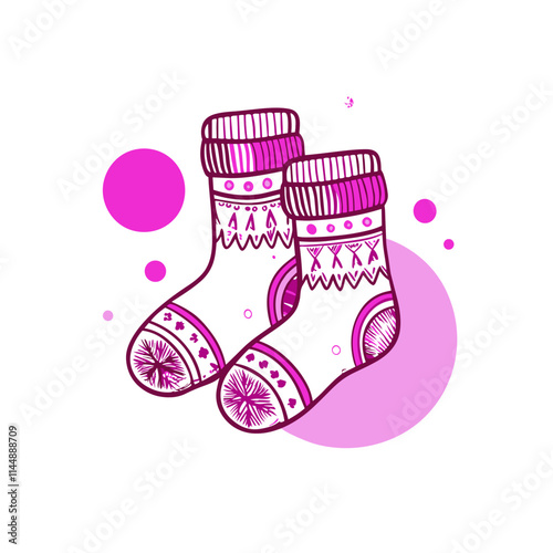 Warm knitted socks for winter self-care and comfort.