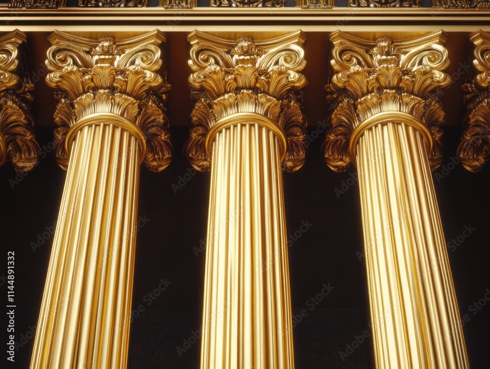 Fototapeta premium Gold column building