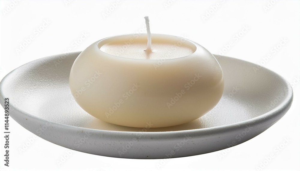 candle on a plate