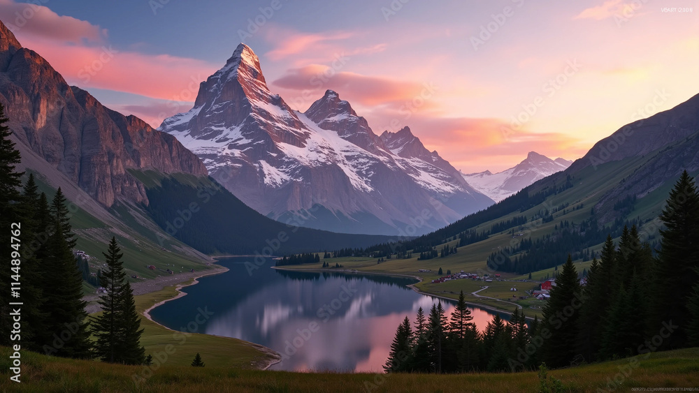 Fototapeta premium sunrise in the mountains