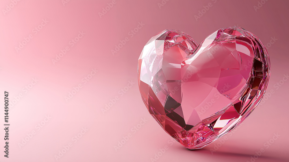Valentine Heart on Soft Pink Background, Perfect for Romantic Celebration and Love Themes Valentine Heart on Soft Pink Background, Perfect for Romantic Celebration and Love Themes
