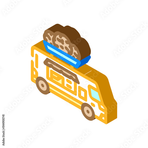 falafel food truck isometric icon vector. falafel food truck sign. isolated symbol illustration