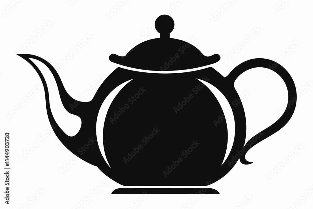 teapot line art silhouette vector illustration teapot line art silhouette vector illustration