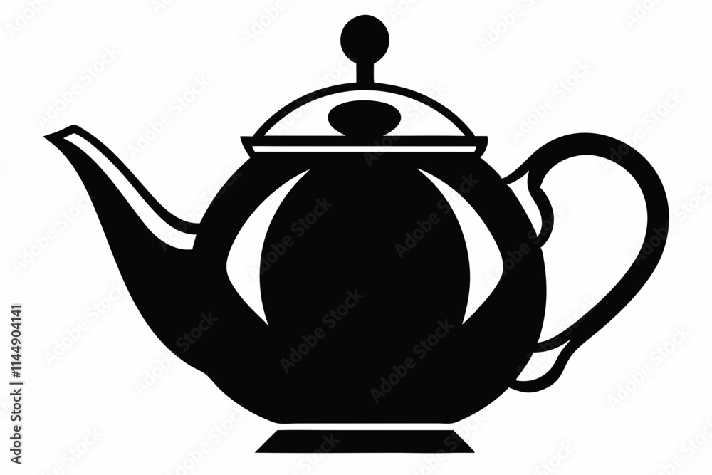 teapot line art silhouette vector illustration teapot line art silhouette vector illustration