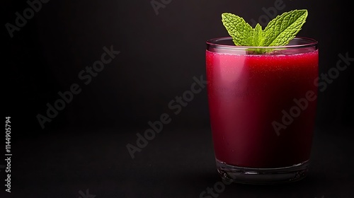 Refreshing mocha mousse and healthy smoothies with super foods in pantone colors juicy drinks in a dark environment